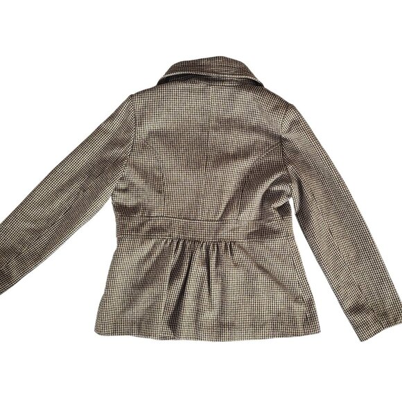 Robert Louis Womens Houndstooth Wool Blend Peacoat Driving Jacket Size L - Picture 2 of 10